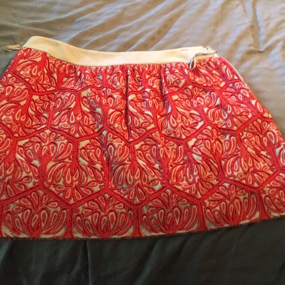 Beaded Orange skirt - Picture 1 of 4